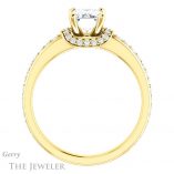 Emerald Cut Forever Brilliant Moissanite Engagement Ring #GTJ1061-emerald-fb-y