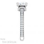 Oval Shaped Forever One Moissanite Engagement Ring #GTJ1061-oval-fo-w