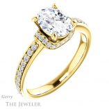 Oval Shaped Forever One Moissanite Engagement Ring #GTJ1061-oval-fo-y 4 Oval Shaped Forever One Moissanite Engagement Ring #GTJ1061-oval-fo-y