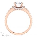Round Cut Forever One Moissanite Engagement Ring #GTJ1061-round-fo-r