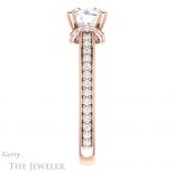 Round Cut Forever One Moissanite Engagement Ring #GTJ1061-round-fo-r