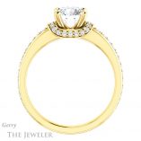 Round Cut Forever One Moissanite Engagement Ring #GTJ1061-round-fo-y 2 Round Cut Forever One Moissanite Engagement Ring #GTJ1061-round-fo-y