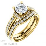 Round Cut Forever One Moissanite Engagement Ring #GTJ1061-round-fo-y 6 Round Cut Forever One Moissanite Engagement Ring #GTJ1061-round-fo-y
