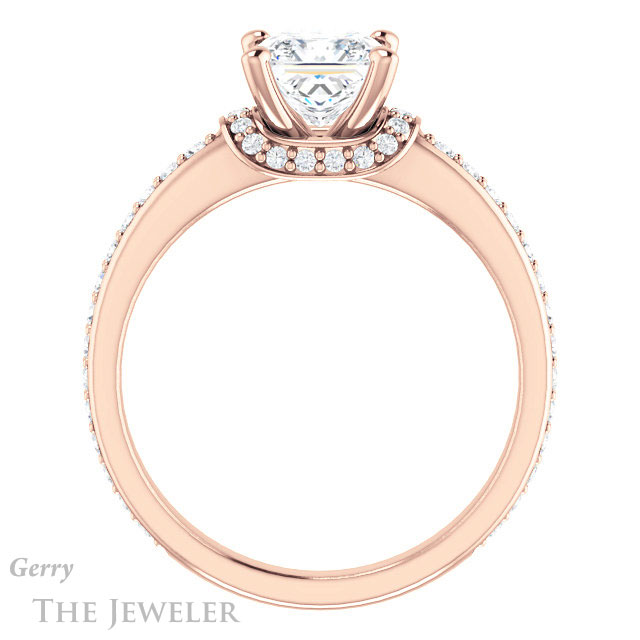 Princess Cut Forever One Moissanite Engagement Ring #GTJ1061-square-fo-r