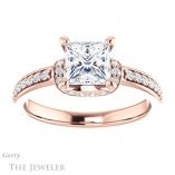 Princess Cut Forever One Moissanite Engagement Ring #GTJ1061-square-fo-r
