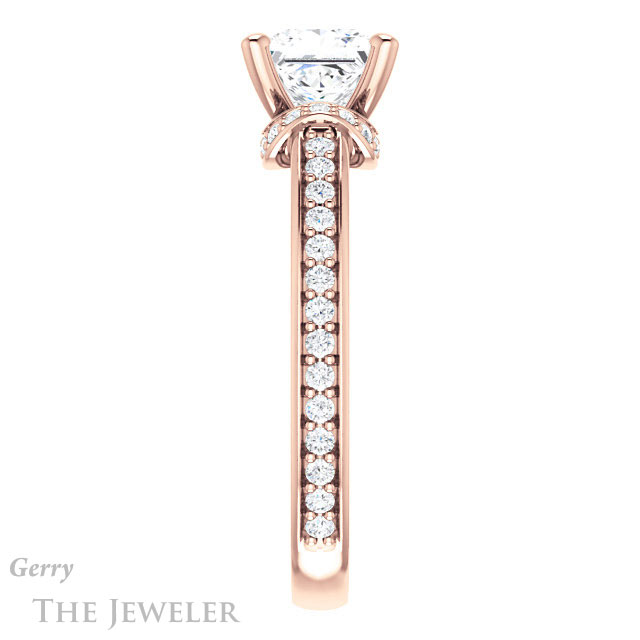 Princess Cut Forever One Moissanite Engagement Ring #GTJ1061-square-fo-r