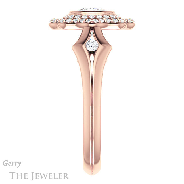 Cushion Cut Forever One Moissanite Engagement Ring #GTJ1062-cushion-fo-r