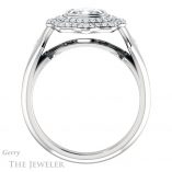 Cushion Cut Forever One Moissanite Engagement Ring #GTJ1062-cushion-fo-w 2 Cushion Cut Forever One Moissanite Engagement Ring #GTJ1062-cushion-fo-w