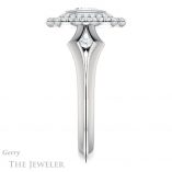 Cushion Cut Forever One Moissanite Engagement Ring #GTJ1062-cushion-fo-w 3 Cushion Cut Forever One Moissanite Engagement Ring #GTJ1062-cushion-fo-w