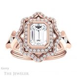 Emerald Cut Forever Brilliant Moissanite Engagement Ring #GTJ1062-emerald-fb-r