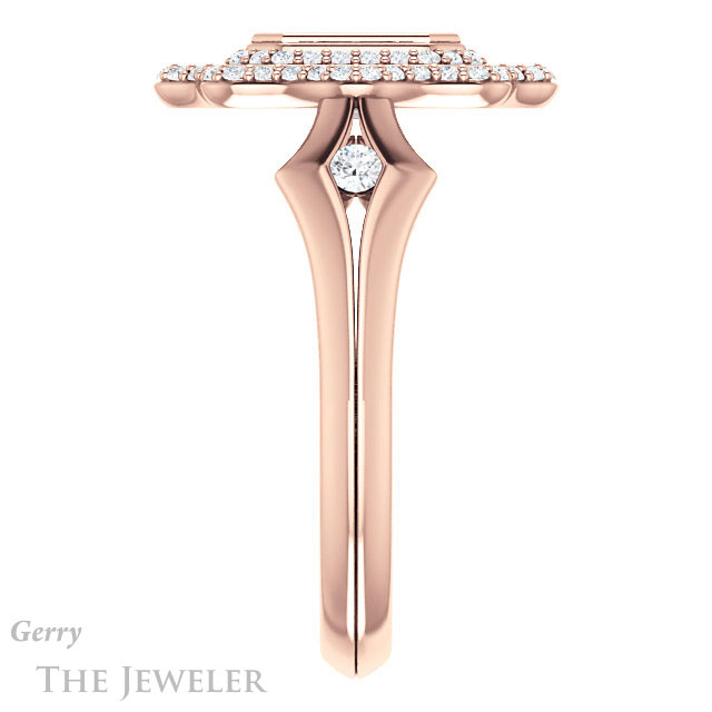 Emerald Cut Forever Brilliant Moissanite Engagement Ring #GTJ1062-emerald-fb-r
