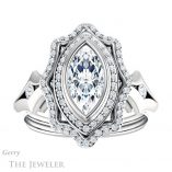 Marquise Cut Forever Brilliant Moissanite Engagement Ring #GTJ1062-marquise-fb-w