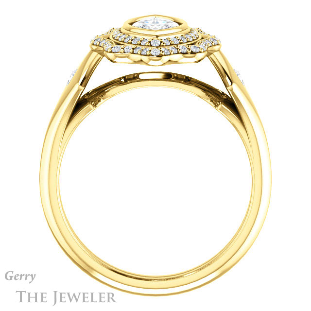 Marquise Cut Forever Brilliant Moissanite Engagement Ring #GTJ1062-marquise-fb-y