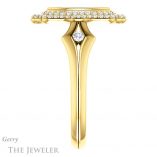 Marquise Cut Forever One Moissanite Engagement Ring #GTJ1062-marquise-fb-y 3 Marquise Cut Forever Brilliant Moissanite Engagement Ring #GTJ1062-marquise-fb-y