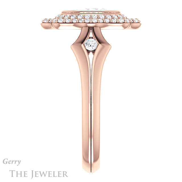 Oval Shaped Forever One Moissanite Engagement Ring #GTJ1062-oval-fo-r