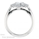 Oval Shaped Forever One Moissanite Engagement Ring #GTJ1062-oval-fo-w 2 Oval Shaped Forever One Moissanite Engagement Ring #GTJ1062-oval-fo-w
