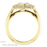 Oval Shaped Forever One Moissanite Engagement Ring #GTJ1062-oval-fo-y 2 Oval Shaped Forever One Moissanite Engagement Ring #GTJ1062-oval-fo-y