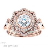 Round Cut Forever One Moissanite Engagement Ring #GTJ1062-round-fo-r 1 Round Cut Forever One Moissanite Engagement Ring #GTJ1062-round-fo-r
