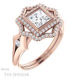 Princess Cut Forever One Moissanite Engagement Ring #GTJ1062-square-fo-r