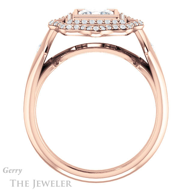 Princess Cut Forever One Moissanite Engagement Ring #GTJ1062-square-fo-r