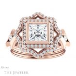 Princess Cut Forever One Moissanite Engagement Ring #GTJ1062-square-fo-r
