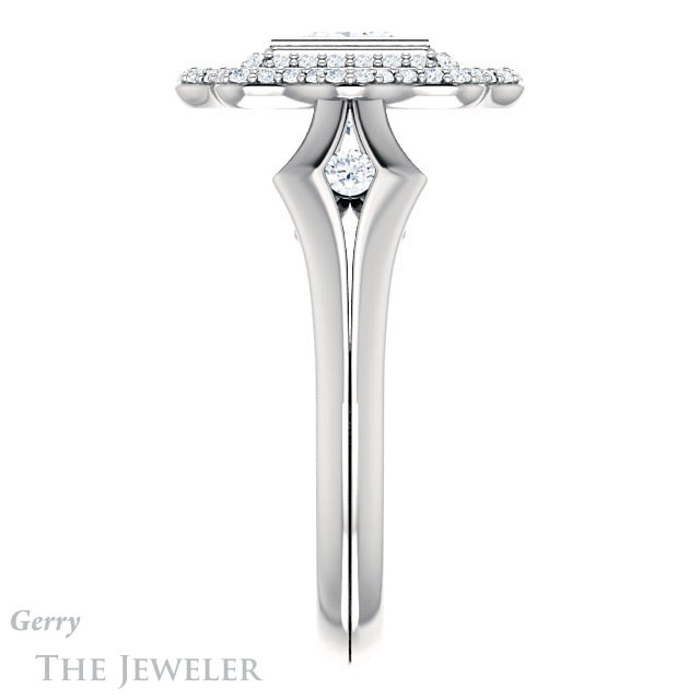 Princess Cut Forever One Moissanite Engagement Ring #GTJ1062-square-fo-w 3 Princess Cut Forever One Moissanite Engagement Ring #GTJ1062-square-fo-w
