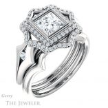Princess Cut Forever One Moissanite Engagement Ring #GTJ1062-square-fo-w 6 Princess Cut Forever One Moissanite Engagement Ring #GTJ1062-square-fo-w