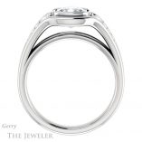 Cushion Cut Forever One Moissanite Engagement Ring #GTJ1063-cushion-fo-w 2 Cushion Cut Forever One Moissanite Engagement Ring #GTJ1063-cushion-fo-w