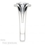 Cushion Cut Forever One Moissanite Engagement Ring #GTJ1063-cushion-fo-w 3 Cushion Cut Forever One Moissanite Engagement Ring #GTJ1063-cushion-fo-w