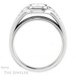 Emerald Cut Forever One Moissanite Engagement Ring #GTJ1063-emerald-fb-w 2 Emerald Cut Forever Brilliant Moissanite Engagement Ring #GTJ1063-emerald-fb-w