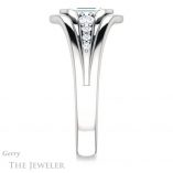 Emerald Cut Forever One Moissanite Engagement Ring #GTJ1063-emerald-fb-w 3 Emerald Cut Forever Brilliant Moissanite Engagement Ring #GTJ1063-emerald-fb-w