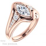 Marquise Cut Forever One Moissanite Engagement Ring #GTJ1063-marquise-fb-r 4 Marquise Cut Forever Brilliant Moissanite Engagement Ring #GTJ1063-marquise-fb-r