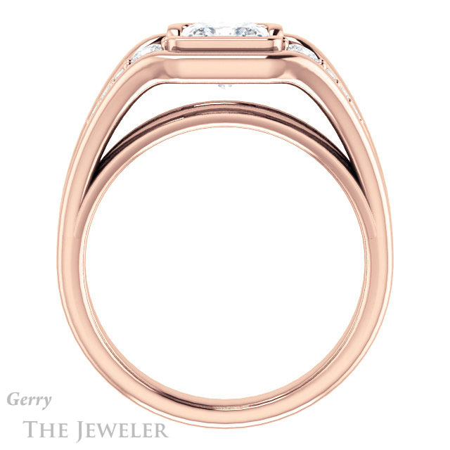 Princess Cut Forever One Moissanite Engagement Ring #GTJ1063-square-fo-r