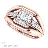 Princess Cut Forever One Moissanite Engagement Ring #GTJ1063-square-fo-r 5 Princess Cut Forever One Moissanite Engagement Ring #GTJ1063-square-fo-r