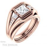 Princess Cut Forever One Moissanite Engagement Ring #GTJ1063-square-fo-r 6 Princess Cut Forever One Moissanite Engagement Ring #GTJ1063-square-fo-r