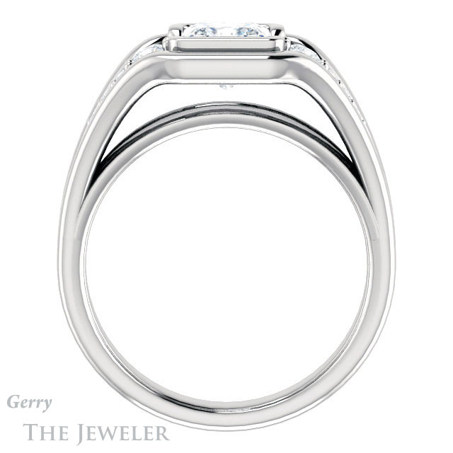 Princess Cut Forever One Moissanite Engagement Ring #GTJ1063-square-fo-w
