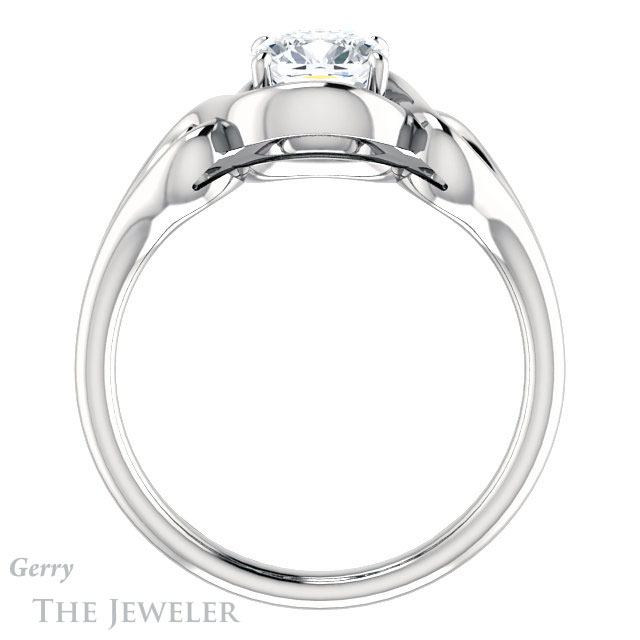 Cushion Cut Forever One Moissanite Engagement Ring #GTJ1064-cushion-fo-w