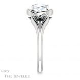 Cushion Cut Forever One Moissanite Engagement Ring #GTJ1064-cushion-fo-w 3 Cushion Cut Forever One Moissanite Engagement Ring #GTJ1064-cushion-fo-w