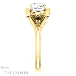 Cushion Cut Forever One Moissanite Engagement Ring #GTJ1064-cushion-fo-y 3 Cushion Cut Forever One Moissanite Engagement Ring #GTJ1064-cushion-fo-y