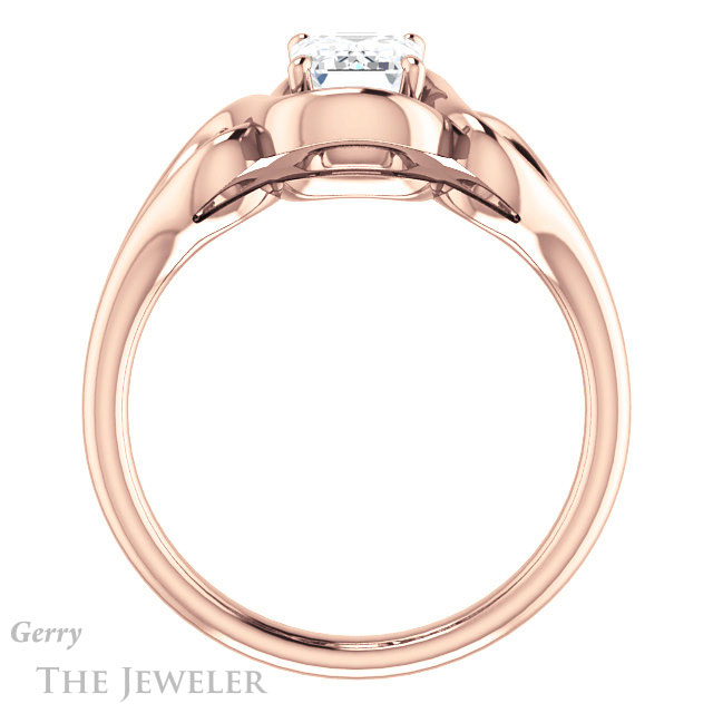Emerald Cut Forever One Moissanite Engagement Ring #GTJ1064-emerald-fb-r 2 Emerald Cut Forever Brilliant Moissanite Engagement Ring #GTJ1064-emerald-fb-r