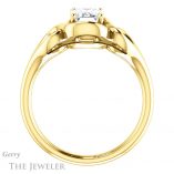Emerald Cut Forever Brilliant Moissanite Engagement Ring #GTJ1064-emerald-fb-y