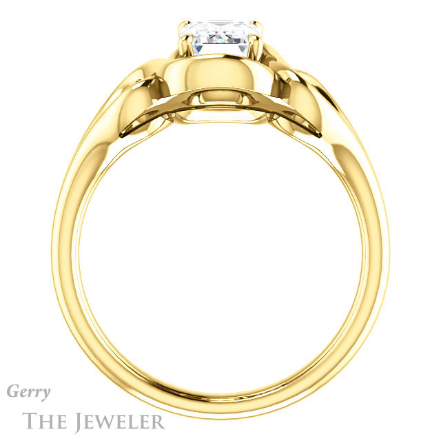 Emerald Cut Forever Brilliant Moissanite Engagement Ring #GTJ1064-emerald-fb-y