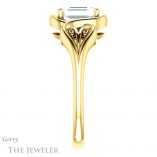 Emerald Cut Forever Brilliant Moissanite Engagement Ring #GTJ1064-emerald-fb-y