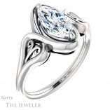 Marquise Cut Forever One Moissanite Engagement Ring #GTJ1064-marquise-fb-w 4 Marquise Cut Forever Brilliant Moissanite Engagement Ring #GTJ1064-marquise-fb-w
