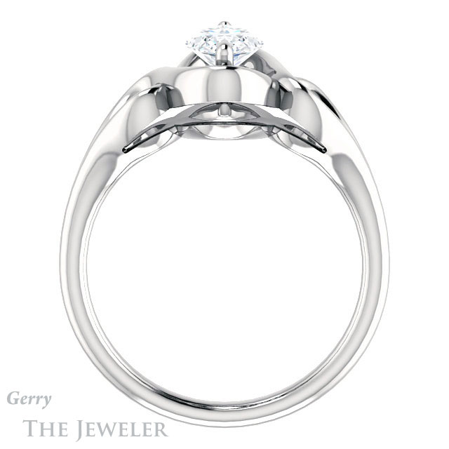 Marquise Cut Forever Brilliant Moissanite Engagement Ring #GTJ1064-marquise-fb-w