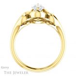 Marquise Cut Forever One Moissanite Engagement Ring #GTJ1064-marquise-fb-y 2 Marquise Cut Forever Brilliant Moissanite Engagement Ring #GTJ1064-marquise-fb-y