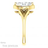 Marquise Cut Forever One Moissanite Engagement Ring #GTJ1064-marquise-fb-y 3 Marquise Cut Forever Brilliant Moissanite Engagement Ring #GTJ1064-marquise-fb-y