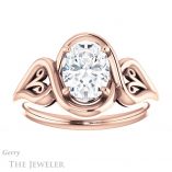 Oval Shaped Forever One Moissanite Engagement Ring #GTJ1064-oval-fo-r 1 Oval Shaped Forever One Moissanite Engagement Ring #GTJ1064-oval-fo-r