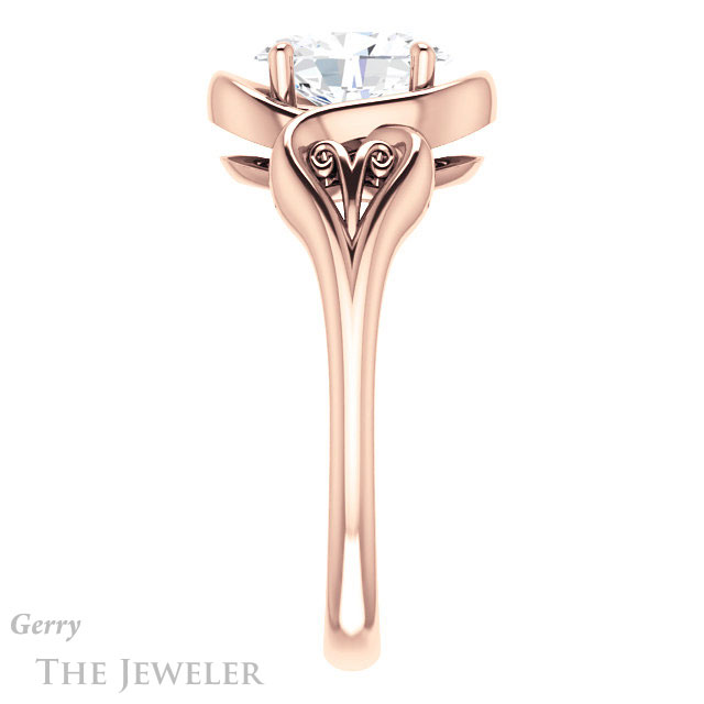 Oval Shaped Forever One Moissanite Engagement Ring #GTJ1064-oval-fo-r 3 Oval Shaped Forever One Moissanite Engagement Ring #GTJ1064-oval-fo-r