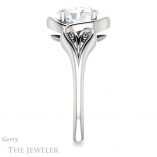 Oval Shaped Forever One Moissanite Engagement Ring #GTJ1064-oval-fo-w 3 Oval Shaped Forever One Moissanite Engagement Ring #GTJ1064-oval-fo-w